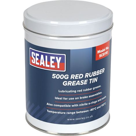 Sealey Red Rubber Grease Tin 500g SCS110 (1/2)