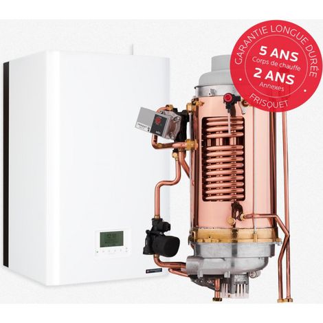 Frisquet – Chaudière gaz à basse température instantanée – Classe efficacité énergétique A – Diamètre sortie fumées 80mm – B4AA25030