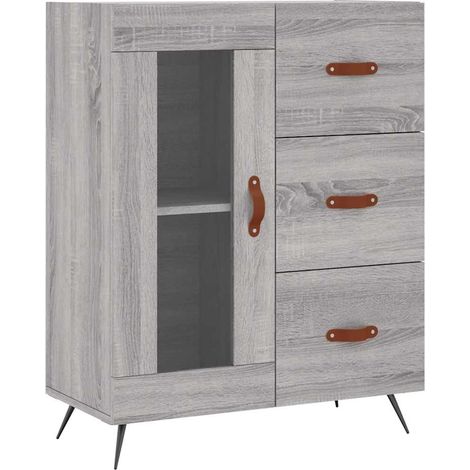 vidaXL Credenza Grigio Sonoma 69,5x34x90 cm in Legno Multistrato (1/5)
