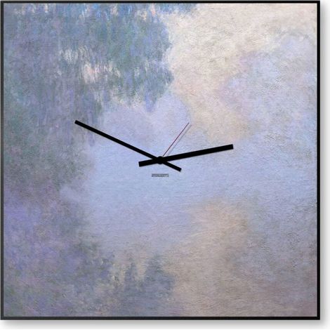 Horloge murale design silencieuse en acier Monet