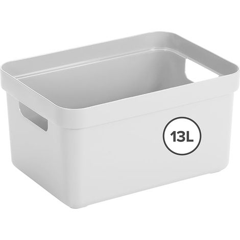Sunware Sigma Home scatola portaoggetti 13L bianco – 35x24.6x18.3cm – contenitore organizer impilabile – scatola plastica casa (1/5)