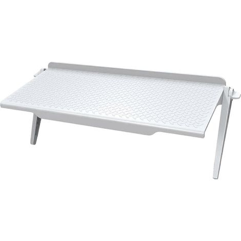 Support de rangement pour écran de télévision en plastique, étagère supérieure, format S (8,46 x 4,45 pouces).-L 11.81x4.45 inch-White (1/5)