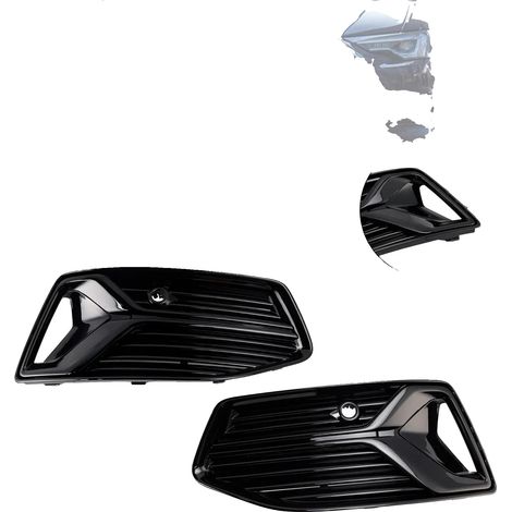 Rejilla para cubierta de faros antiniebla, plástico resistente, 10 x 4 x 2 pulgadas, compatible con Audi A6 C8 2019-2023, accesorio para parachoques delantero, 0,5 lb (1/5)