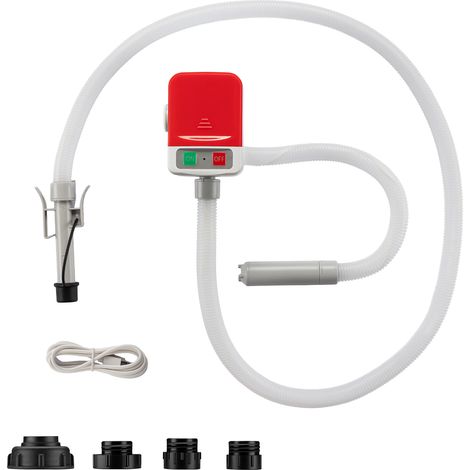 Wiltec batteriebetriebene Transferpumpe Auto USB ca. 12 l/min Förderleistung, Kraftstoffpumpe für Benzin, Diesel, Öl und Wasser, Umfüllpumpe mit Autostopp, Adapter und LED Anzeige (1/5)