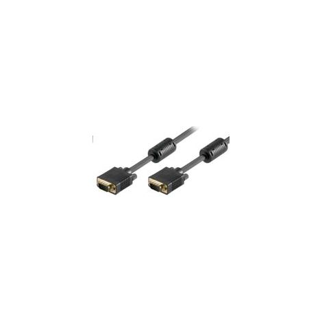 Microconnect SVGA, 1m VGA VGA (D-Sub) Kabel Schwarz - VGA Kabel (1m, 1m, VGA (D-Sub), VGA (D-Sub), Schwarz, Stecker/Buchse, HD-15) (1/2)
