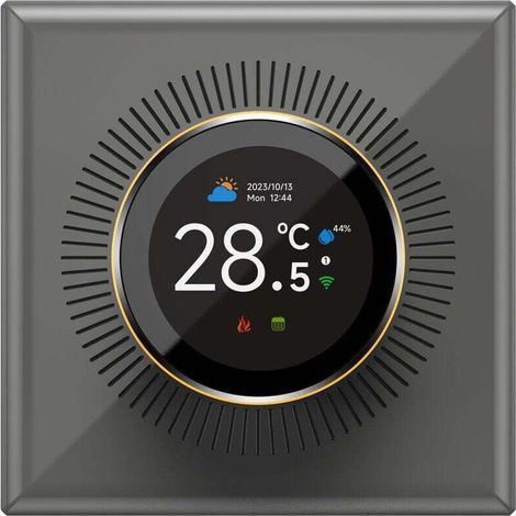 TUYA Smart Thermostat for Home, 1.32-inch Screen, WIFI Temperature Controller with 7 Ambient Lights, Water/Electric Floor Heating/Gas Boiler (1/4)