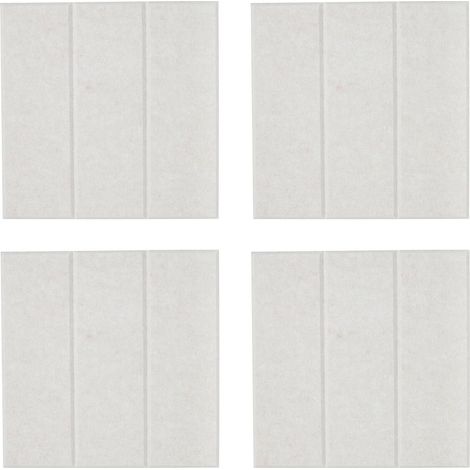 Lot de 4 Panneaux Déco "Feutrine" 30x30cm Gris (1/5)