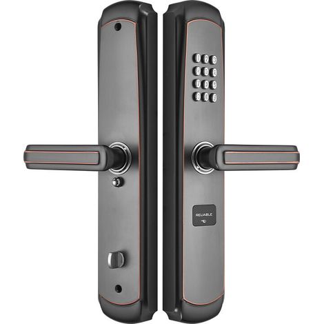 Mechanical Digital Door Lock Button Keyless Button Code Key (Color: Silver)