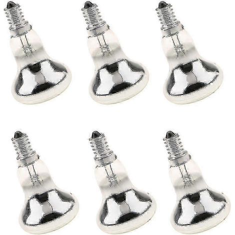 Lot de 6 ampoules spot R50 Ses E14 60W avec réflecteur pour éclairage intérieur/extérieur (1/5)