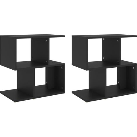 Bedside Cabinets 2 pcs Black 50x30x51.5 cm Engineered Wood vidaXL