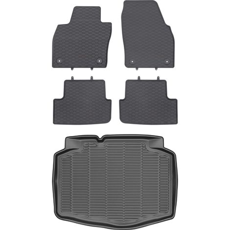Ensemble de tapis de sol en caoutchouc pour Seat Ibiza V Hatchback à partir de 2017 + tapis de coffre (1/5)