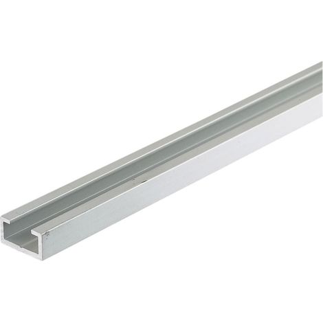 Rail de fixation aluminium - Décor : Anodisé argent - Hauteur : 10 mm - Largeur : 19 mm - Longueur : 2000 mm - Matériau : Aluminium - ITAR