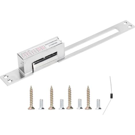 Serrure de porte électrique en acier inoxydable, serrure à cathode 12 V CC, outil de sécurité domestique (1/5)