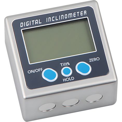 Inclinomètre numérique multifonction cage en alliage de zinc rapporteur électronique 360° jauge d'angle mini avec aimant