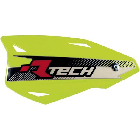 PROTECTORES DE MANOS RACETECH (RTECH) VERTIGO CROSS/ENDURO COLOR AMARILLO NEÓN (CON SOPORTES PARA MANILLAR)