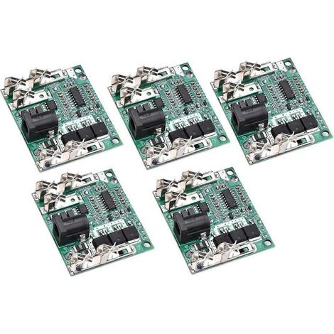 Circuit De Protection Bms - Pour Batterie Lithium-ion - Module D'équilibrage Pcm - Vert - 5 Pièces (1/5)