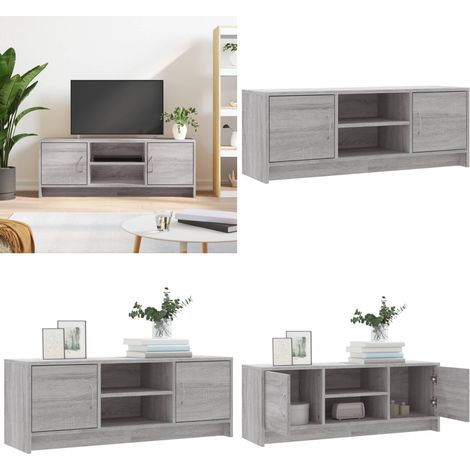 Mobile Porta TV Grigio Sonoma 102x30x37,5 cm Legno Multistrato - TV Stand - Mobile TV Grigio Sonoma