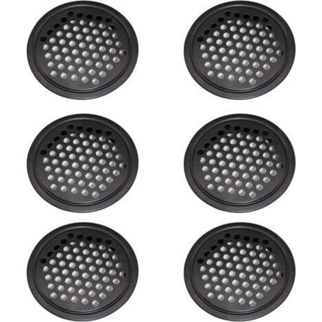 6 Pièces Grille de Ventilation en Acier Inoxydable,Grille aération, Grille de Ventilation L'armoire- 60 mm Grille Ventilation Ronde Peut être Utilisé Dans Cuisine Meubles bouche aération inox (1/4)