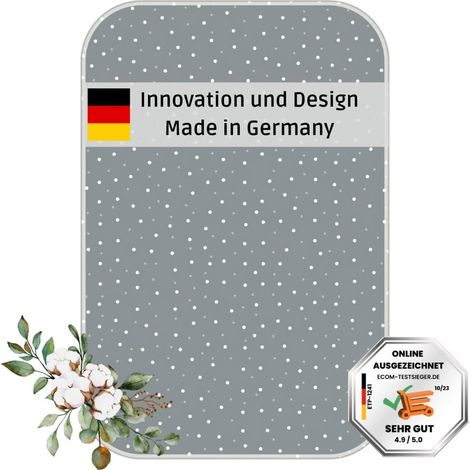 5 capas de Base de planchado Turbo - Resistente al calor y reflectante - Super Suave y antideslizante - Alfombrilla de planchado 100 x 65 cm - Perfecto Para CASA y de viaje, XS (1/5)