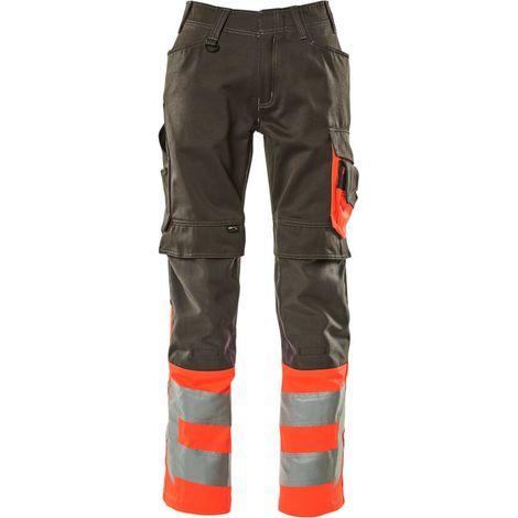 Mascot Leeds Arbeitshose Gr. 82C68 dunkelanthrazit/hi-vis rot (1/4)