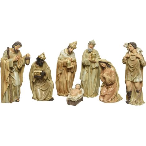 Set di natività in poliresina 7.5 x 6 x 20 cm