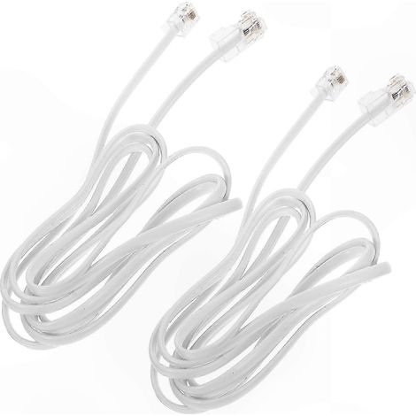 Adaptateur RJ11 vers RJ45 avec câble de 1,7 mètre, lot de 2, pour transmission fiable du signal à domicile et au bureau, solution plug-and-play, installation facile et utilisation immédiate. (1/5)