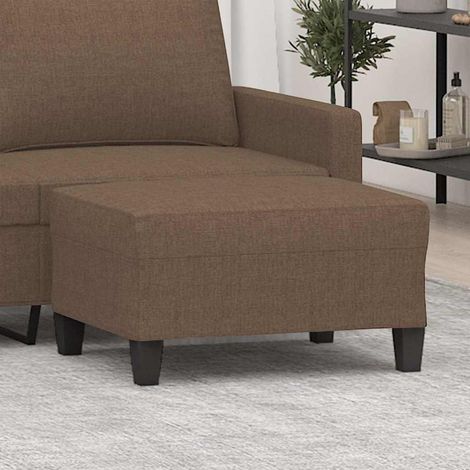 Repose-Pieds pour Salon ou Chambre - Tabouret Pouf Marron 70x55x41 cm Tissu BV775136 - BonneVie (1/5)