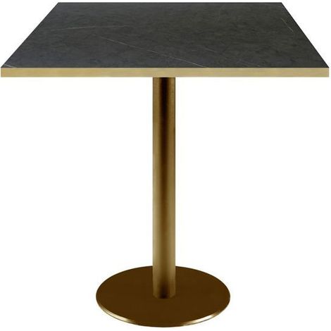 Table 70 x 70 cm Rome bistrot pierre noire