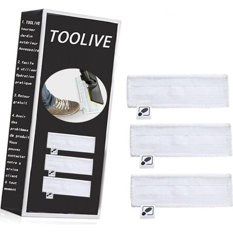 Lot de 3 chiffons en microfibre pour nettoyeur vapeur Kärcher EasyFix SC2 SC3 SC4 Accessoires Brosse de sol