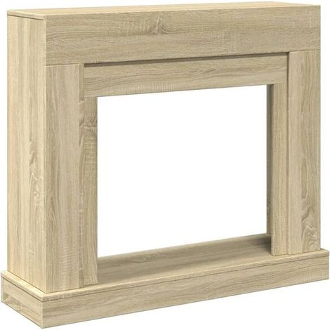 Manteau de cheminée Sonoma en chêne, 100x30x87,5 cm, bois d'ingénierie. (1/5)