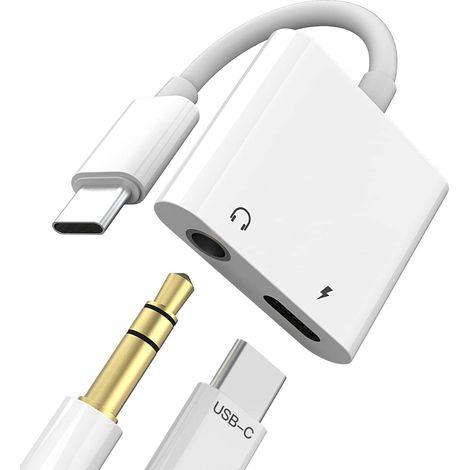Adaptateur Audio USB-C vers 3,5 mm Accessoires DAC Prise Casque Jack Splitter AUX Type-C pour 15 Pro Max Plus pour dongle Chargeur Cordon Compatible avec S23 S22 (1/5)