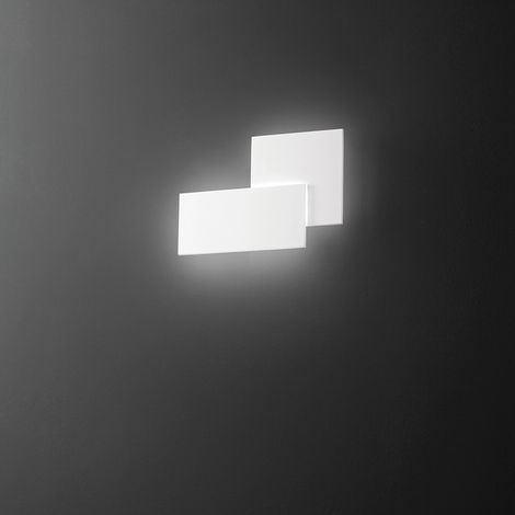 Applique Moderna Quantic Alluminio Bianco Acrilico Led 23W 3000K (1/2)