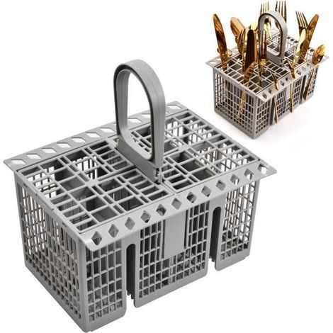 Panier à vaisselle universel pour lave-vaisselle, compatible avec les modèles Hotpoint 99673-8729, C00257140, C0038660, Indesit, Whirlpool et autres. (1/4)