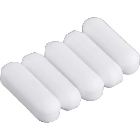 5 barreaux magnétiques PTFE blancs type C pour agitateur de laboratoire, mélangeur magnétique, lot de 5 (1/5)
