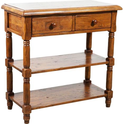 Consolle ingresso legno 73x75x36 cm Made in Italy Mobile ingresso corridoio Consolle legno tiglio Consolle ingresso shabby chic (1/5)