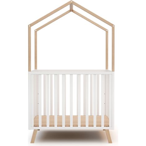 AT4 - Parc bébé évolutif cabane avec toit CONFORT en bois (1/5)