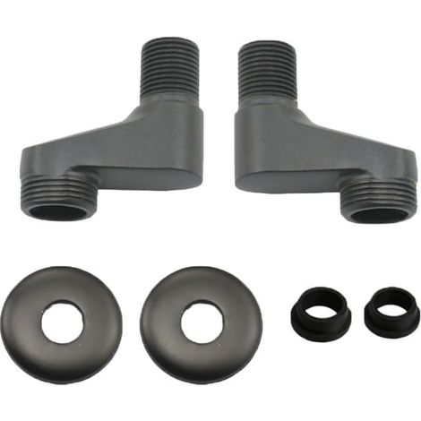 Adaptateur de douche en cuivre durable avec entraxe variable 8 à (1/4)
