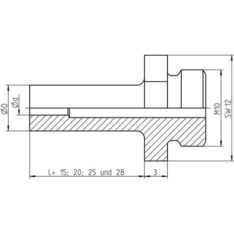 Gesipa pièce de rechange embout buccal 32 extérieur AV SL 20