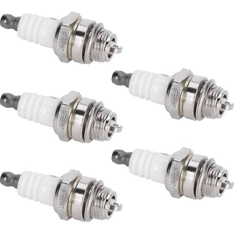 5-teiliges Zündkerzen-Set L7T, kompatibel mit 33-49 cm³ großen Trimmern und Laubbläsern BM6A BPMR7A RCJ6Y RCJ7Y WSR5F (1/5)