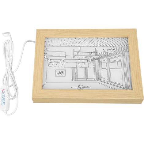 Panneau Lumineux LED Style Anime Japonais 3 Modes Lumière Solaire Simulée Cadre Photo Décoratif Lumineux pour Salon, Chambre, Cadeau Innovant (1/5)