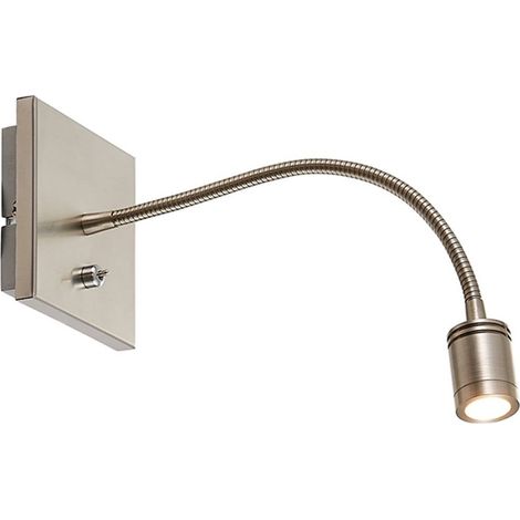 Lindby Lámpara de pared LED 'Legera' en Gris Metal