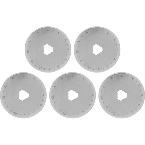5-teiliges Stoffschneidemesser-Set, Papier- und Stoffrollmesser, Schneiderbedarf, 45 mm, gerade Klinge