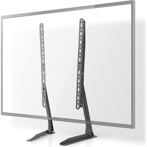 Soporte de escritorio fijo para TV 13-70" Peso máximo de pantalla soportado: 50 kg Alturas prefijadas regulables Acero Negro