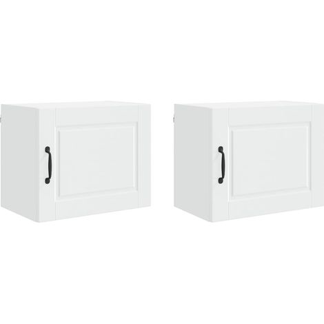 Maison Exclusive - Armadietto a muro PORTO 2 pcs Bianco 50 x 31 x 40 cm