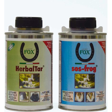 Set 2 pezzi cura dello zoccolo SOS Frog  più  Herbal Tar 500 ml prodotti professionali