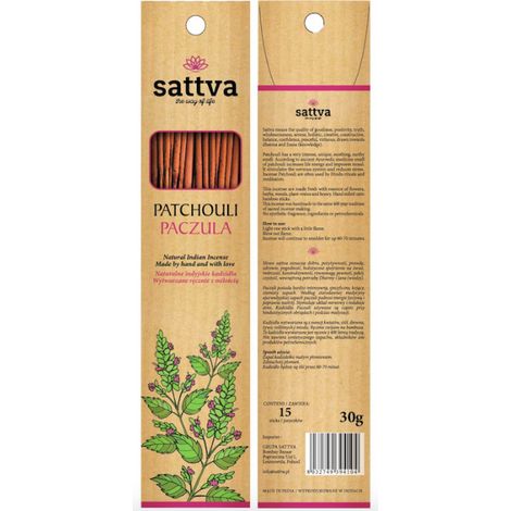 Incienso natural indio Sattva - Pachulí 30 g