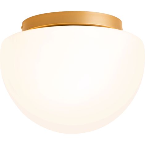 Maytoni Glassy Lampada da soffitto moderna a globo color oro 1xE27 con paralume bianco (1/5)