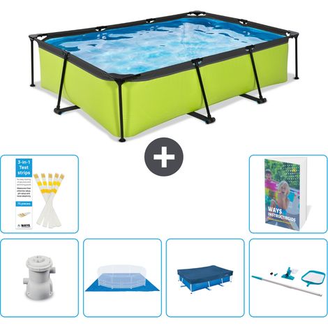 Exit Pool Rechteckig - 300x200x65 cm - 7-teilig S225