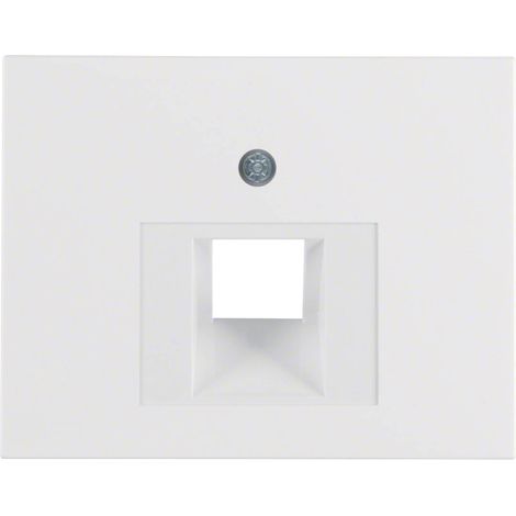 Tapa para toma de teléfono/red de la serie “Berker K1” IP20 5,5x7x1,6cm color blanco polar