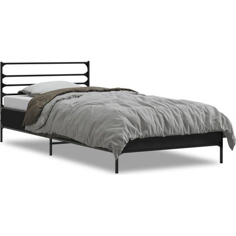 Lit simple,Lit adulte,Cadre de lit sans matelas noir 90x190 cm CFW4471215 (1/5)